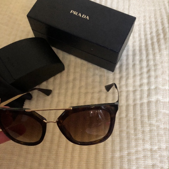 prada sunglasses in brown main image 4